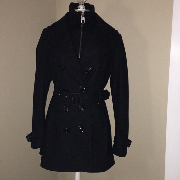 Miss Sixty Jackets & Blazers - Miss Sixty Black Double-Breasted Coat